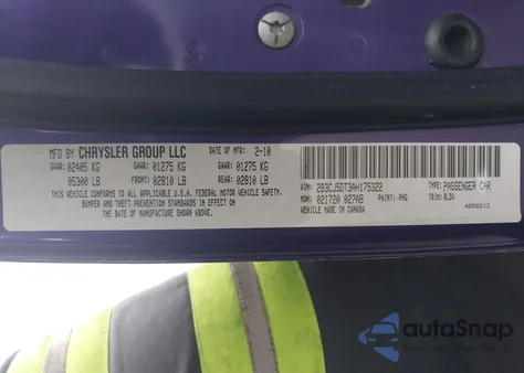 2010 Dodge Challenger R/T z USA, uszkodzony, nr VIN 2B3CJ5DT3AH175322